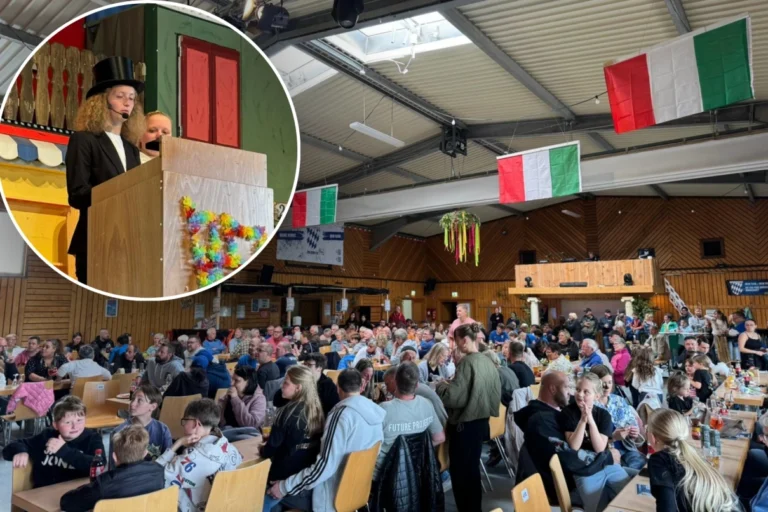 Francesca Rösch gab bei der Kerweredd einige peinliche und amüsante Anekdoten zum Besten. Foto: WNOZ Collage / SV Affolterbach